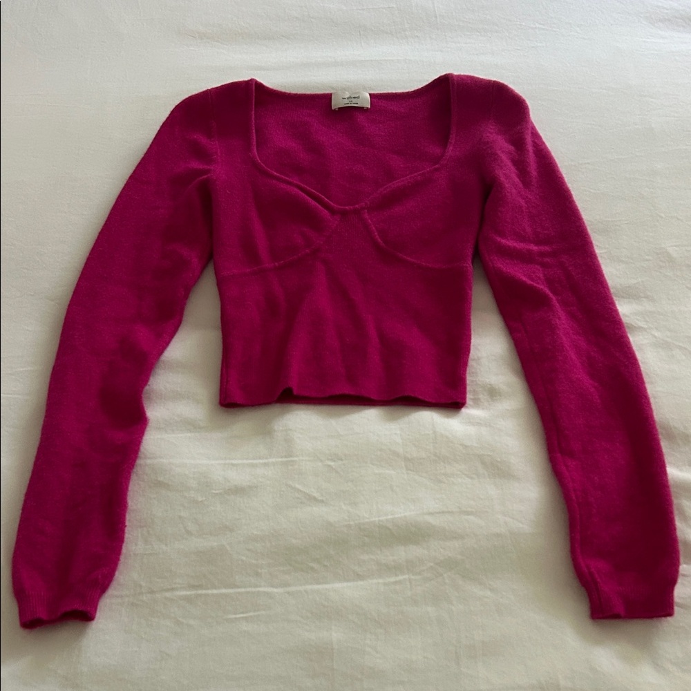 Aritzia Wilfred Cranberry Pink Sweater